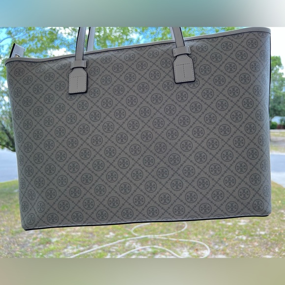 TORY BURCH Gemini Link Canvas Tote- New Ivory Gemini Link - Picture 4 of 14